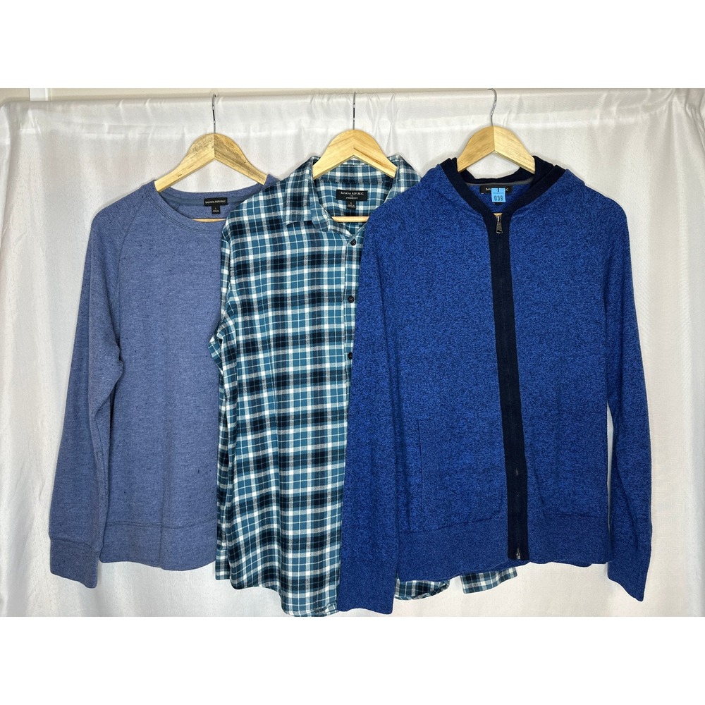 Banana Republic Lot of 3 Shirts LARGE Preppy Outdoor Classic School Campus